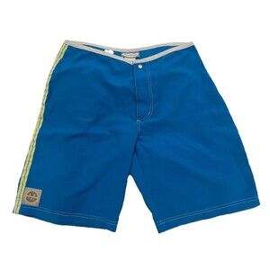 Mooloolaba Women’s M Blue 100% Polyester Board Swim Shorts 9” Bermuda Quickdry